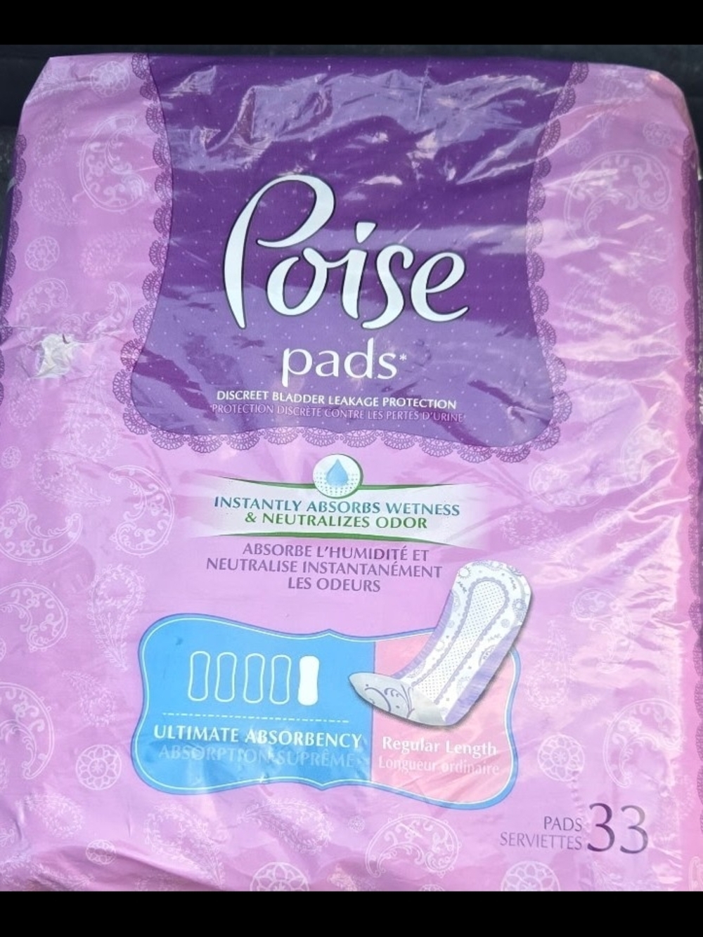 Poise Regular Length Bladder Protection Pads - Pink